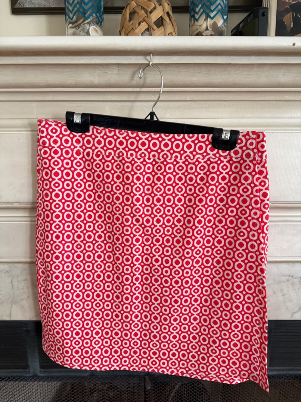 Ripskirt Hawaii Red and White Circle-Print Mini Skirt